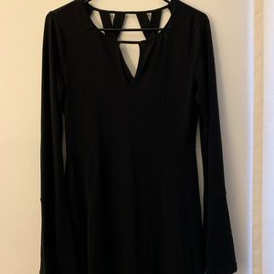 Express Black Long Sleeve Cut Out Shirt.